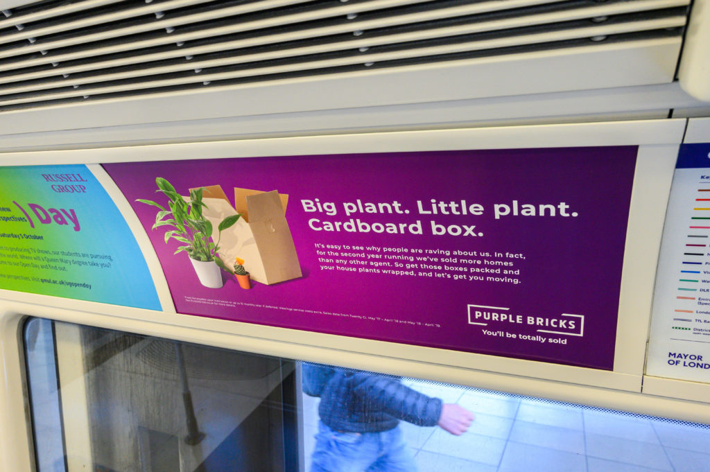 Purple Bricks TCP London Underground campaign - Global