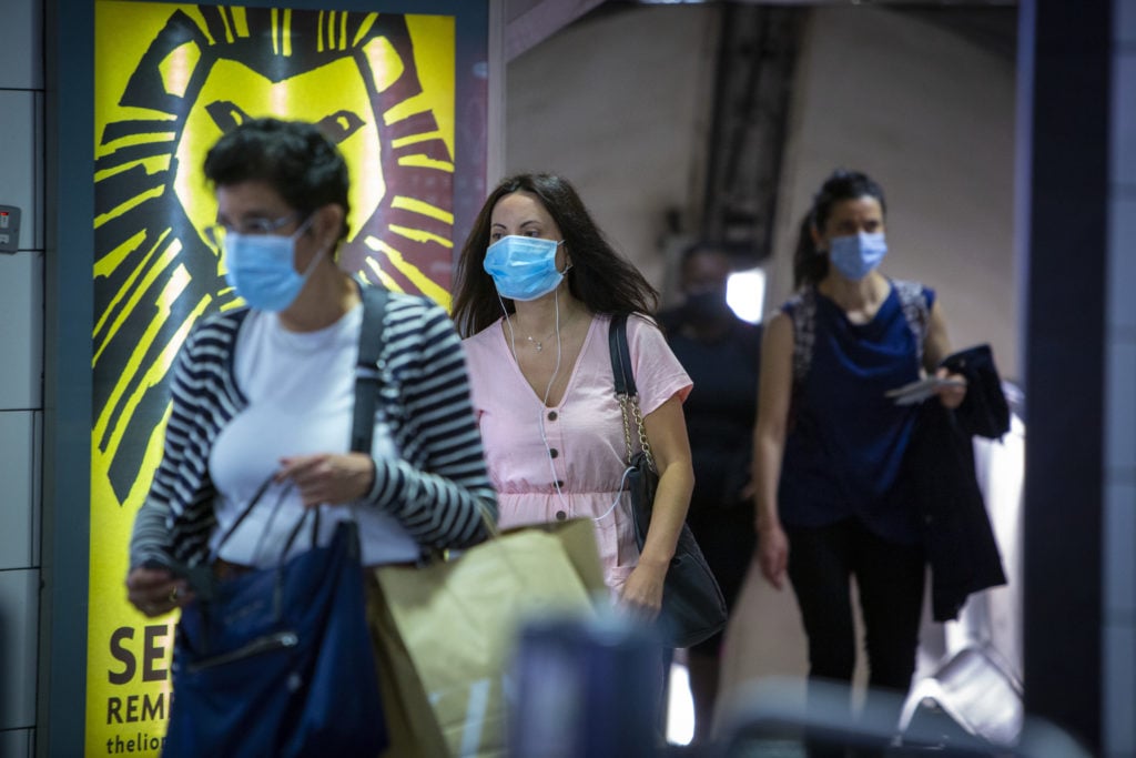 People with Face Masks on London Underground