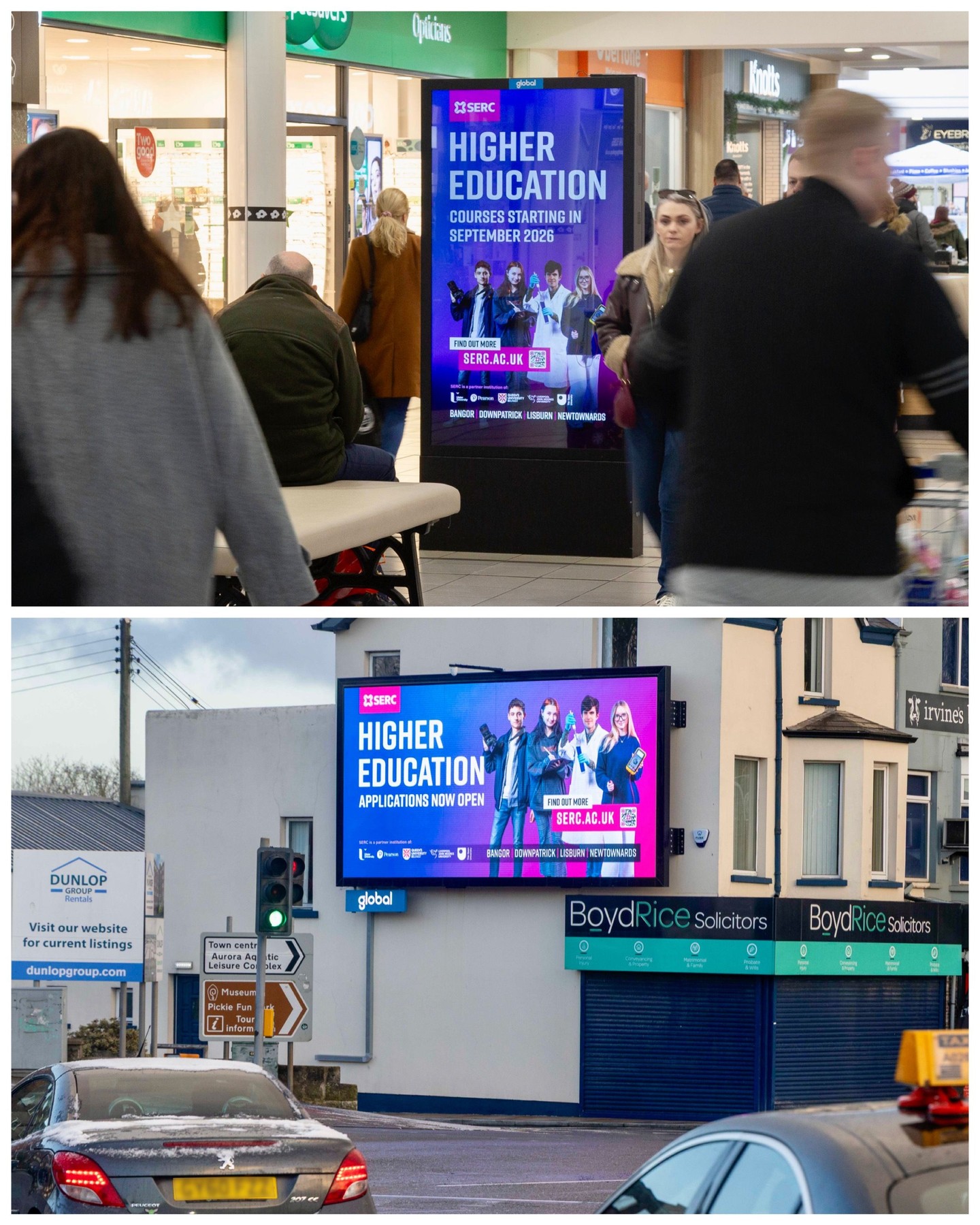 Highly targeted for Higher Education🎯

@serc.ac.uk combine Global’s large format digital #billbo...